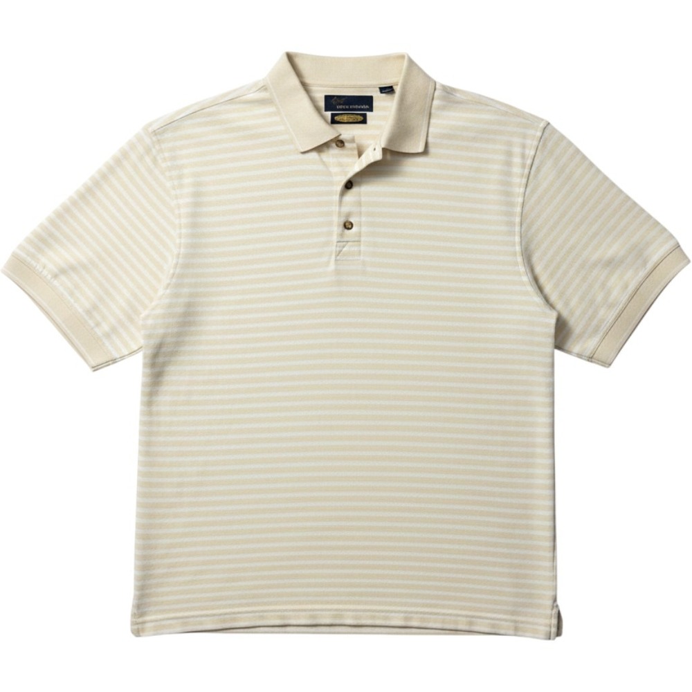 Greg Norman Play Dry Moisture Wicking Golf Polo Shirt Mens XL Yellow Stripe EUC